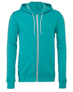 BELLA + CANVAS Unisex Sponge Fleece Full-Zip Hoodie Sweatshirt (Part 2 of 3) - Teal