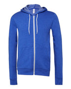 BELLA + CANVAS Unisex Sponge Fleece Full-Zip Hoodie Sweatshirt (Part 2 of 3) - True Royal