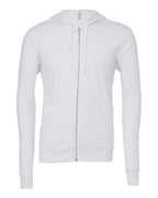 BELLA + CANVAS Unisex Sponge Fleece Full-Zip Hoodie Sweatshirt (Part 3 of 3) - White