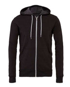 BELLA + CANVAS Unisex Sponge Fleece Full-Zip Hoodie Sweatshirt (Part 1 of 3) - Dark Grey Heather