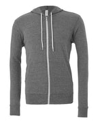 BELLA + CANVAS Unisex Sponge Fleece Full-Zip Hoodie Sweatshirt (Part 1 of 3) - Deep Heather
