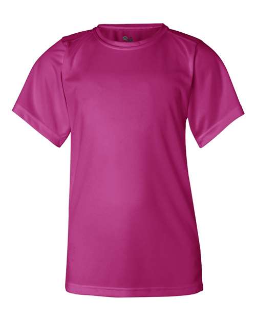 Badger Youth B-Core T-Shirt (Part 1 of 2) - Hot Pink