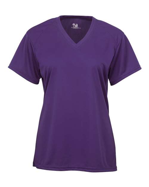 Badger Women’s B-Core V-Neck T-Shirt (Part 1 of 2) - Purple