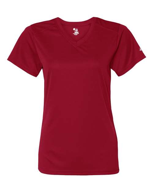 Badger Women’s B-Core V-Neck T-Shirt (Part 1 of 2) - Red