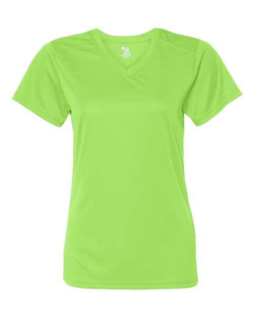 Badger Women’s B-Core V-Neck T-Shirt (Part 1 of 2) - Lime