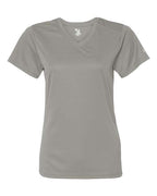 Badger Women’s B-Core V-Neck T-Shirt (Part 2 of 2) - Silver