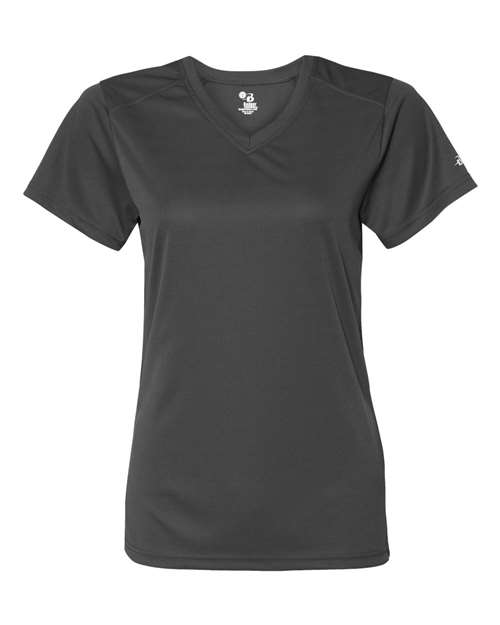 Badger Women’s B-Core V-Neck T-Shirt (Part 1 of 2) - Graphite