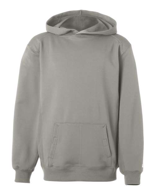 Badger Youth Performance Fleece Hooded Sweatshirt - Silver