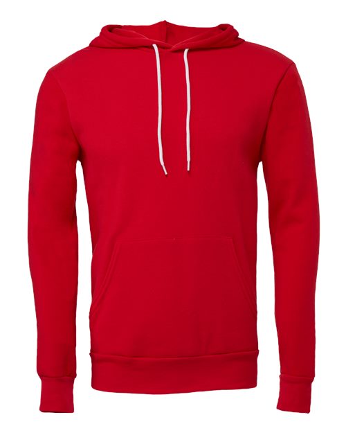 BELLA + CANVAS Unisex Sponge Fleece Hoodie Sweatshirt (Part 4 of 4) - Red