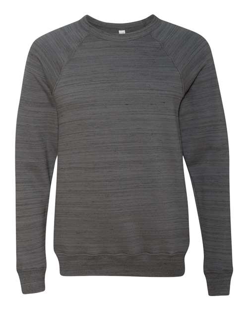 BELLA + CANVAS Unisex Sponge Fleece Raglan Crewneck Sweatshirt (Part 1 of 3) - Dark Grey Marble