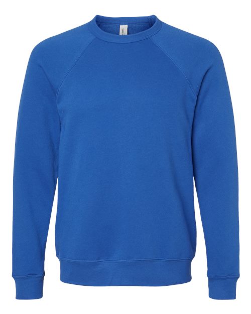 BELLA + CANVAS Unisex Sponge Fleece Raglan Crewneck Sweatshirt (Part 3 of 3) - True Royal