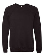 BELLA + CANVAS Unisex Sponge Fleece Raglan Crewneck Sweatshirt (Part 1 of 3) - Black