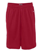 Badger Men's B-Core 10" Shorts with Pockets - Red