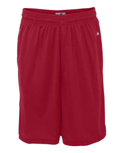 Badger Men's B-Core 10" Shorts with Pockets - Red