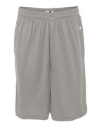 Badger Men's B-Core 10" Shorts with Pockets - Silver