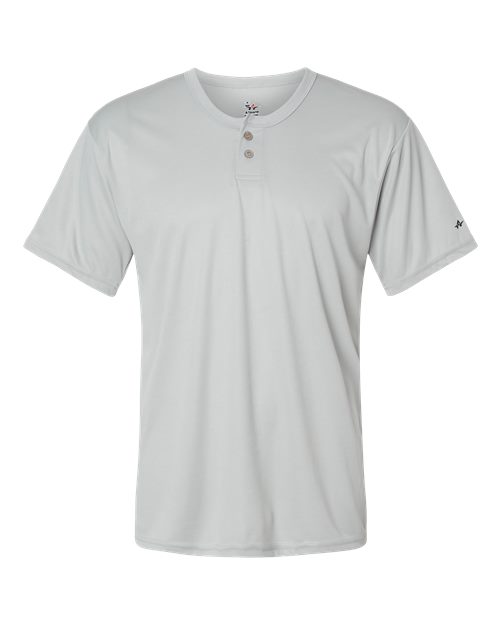 Alleson Athletic Men's B-Core Placket Jersey (Part 1 of 2) - Silver