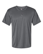 Alleson Athletic Men's B-Core Placket Jersey (Part 1 of 2) - Graphite