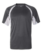 Badger Men's B-Core Hook T-Shirt (Part 1 of 2) - Graphite/ White