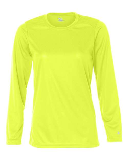 Badger Women's B-Core Long Sleeve T-Shirt (Part 1 of 2) - Safety Yellow