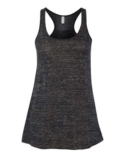 BELLA + CANVAS Women's Flowy Racerback Tank - Black Marble
