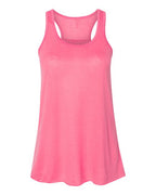 BELLA + CANVAS Women's Flowy Racerback Tank - Neon Pink