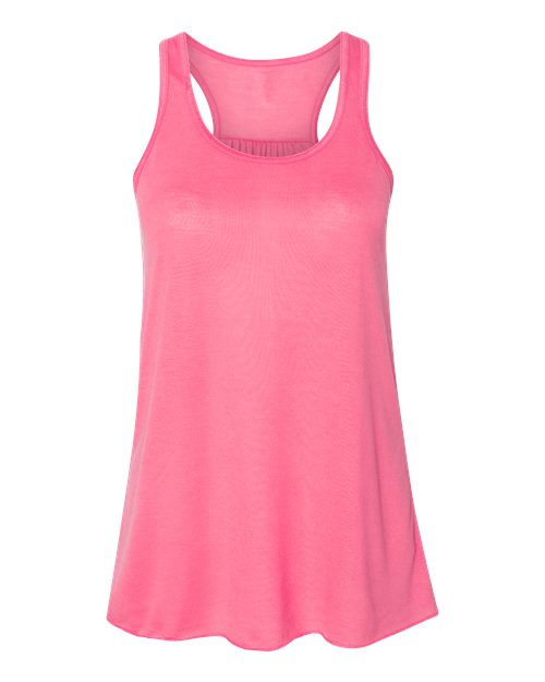 BELLA + CANVAS Women's Flowy Racerback Tank - Neon Pink