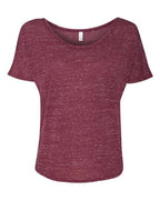 BELLA + CANVAS Women’s Slouchy Tee - Maroon Marble