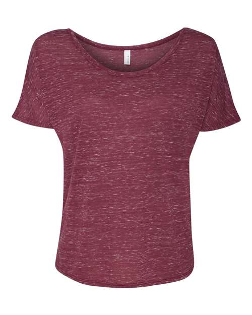 BELLA + CANVAS Women’s Slouchy Tee - Maroon Marble