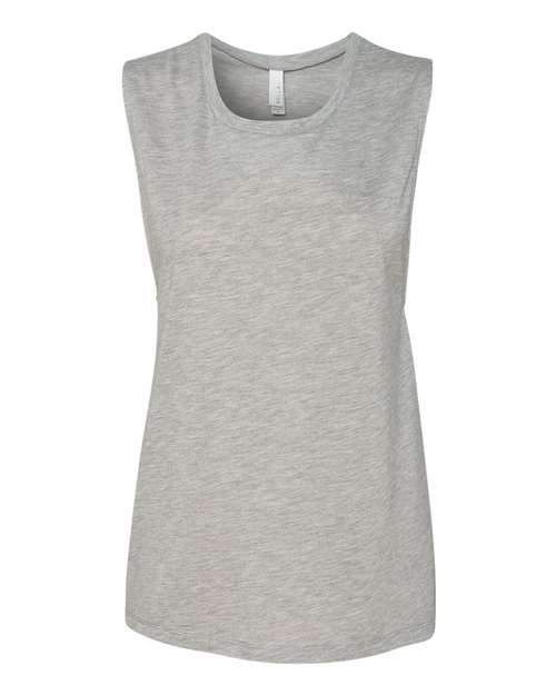 BELLA + CANVAS Women's Flowy Scoop Muscle Tank - Athletic Heather