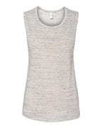 BELLA + CANVAS Women's Flowy Scoop Muscle Tank - White Marble
