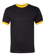 Augusta Sportswear Unisex 50/50 Ringer T-Shirt (Part 1 of 2) - Black/ Gold