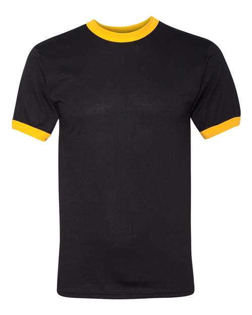 Augusta Sportswear Unisex 50/50 Ringer T-Shirt (Part 1 of 2) - Black/ Gold