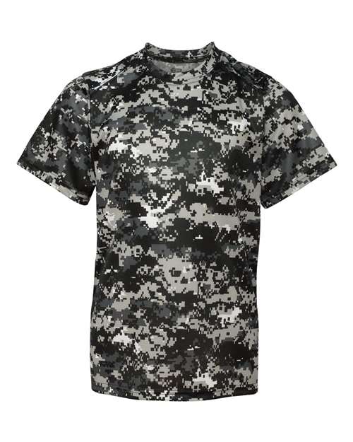 Badger Youth Digital Camo T-Shirt (Part 1 of 2) - Black Digital