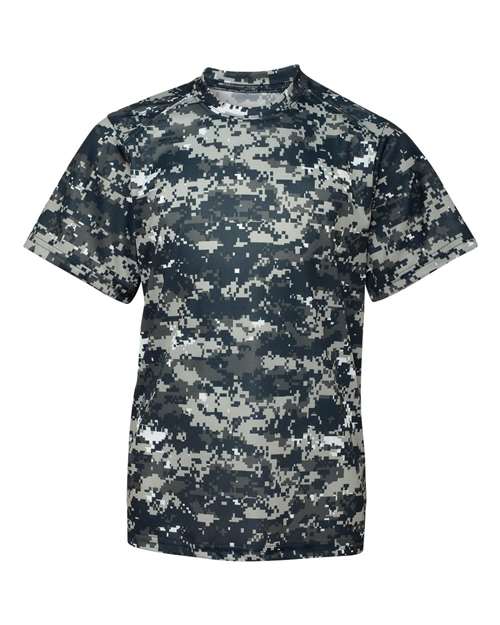Badger Youth Digital Camo T-Shirt (Part 1 of 2) - Navy Digital