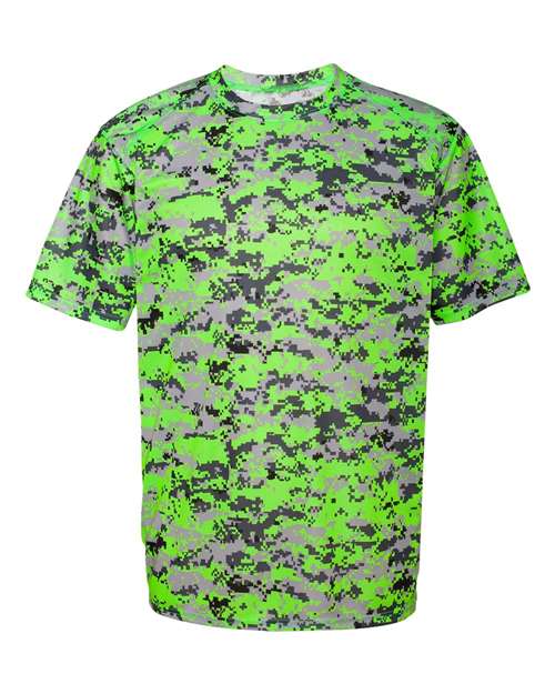 Badger Men's Digital Camo T-Shirt - Lime Digital