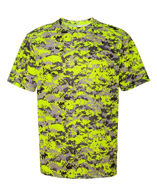 Badger Men's Digital Camo T-Shirt - Safety Yellow Digital