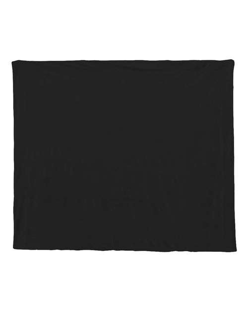 Alpine Fleece Micro Mink Sherpa Blanket - Black