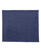 Alpine Fleece Micro Mink Sherpa Blanket - Navy