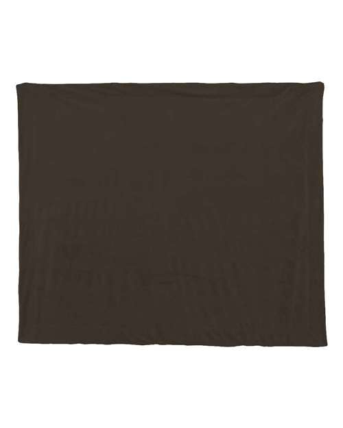 Alpine Fleece Micro Mink Sherpa Blanket - Chocolate