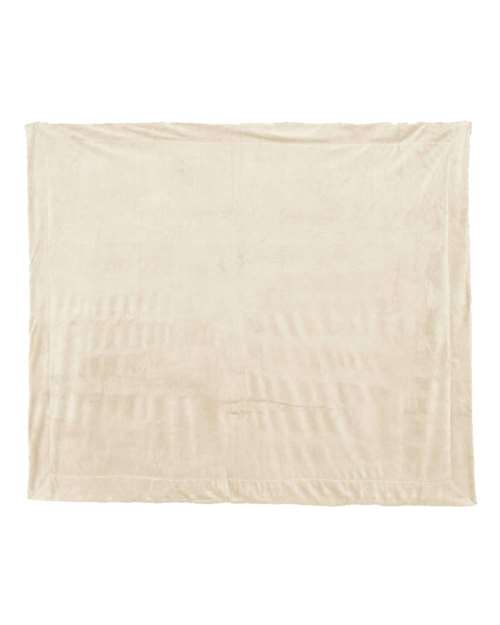 Alpine Fleece Micro Mink Sherpa Blanket - Cream