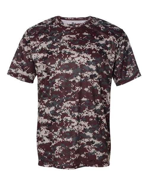 Badger Men's Digital Camo T-Shirt - Maroon Digital