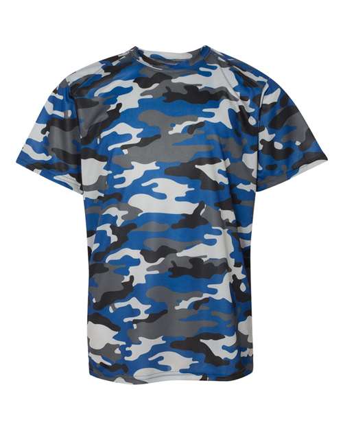 Badger Youth Camo T-Shirt - Royal