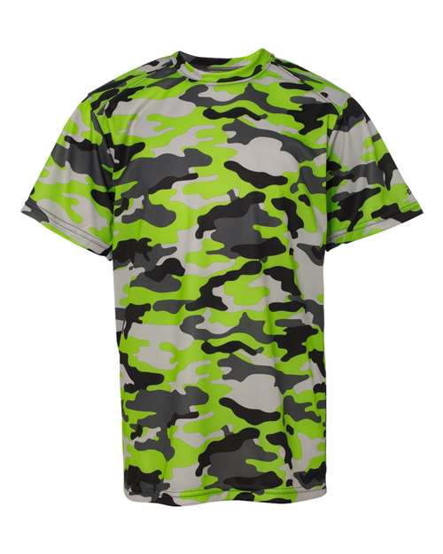 Badger Youth Camo T-Shirt - Lime