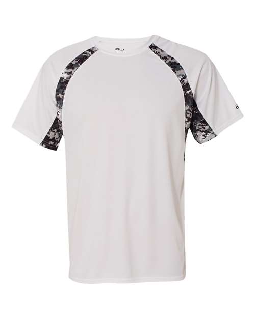 Badger Men's Hook Digital T-Shirt - White/ Black