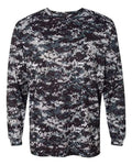 Badger Men's Digital Camo Long Sleeve T-Shirt (Part 1 of 2) - Black Digital
