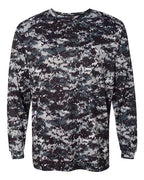 Badger Men's Digital Camo Long Sleeve T-Shirt (Part 1 of 2) - Black Digital