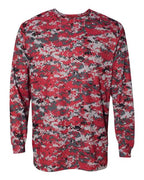 Badger Men's Digital Camo Long Sleeve T-Shirt (Part 1 of 2) - Red Digital