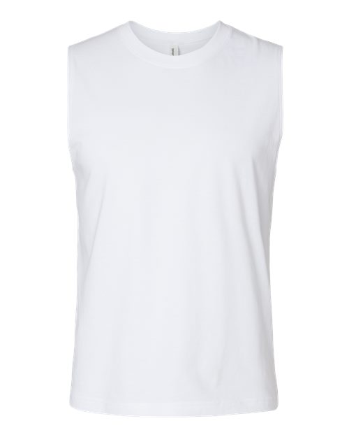 BELLA + CANVAS Jersey Muscle Tank - White