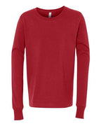 BELLA + CANVAS Youth Jersey Long Sleeve Tee - Red