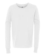 BELLA + CANVAS Youth Jersey Long Sleeve Tee - White